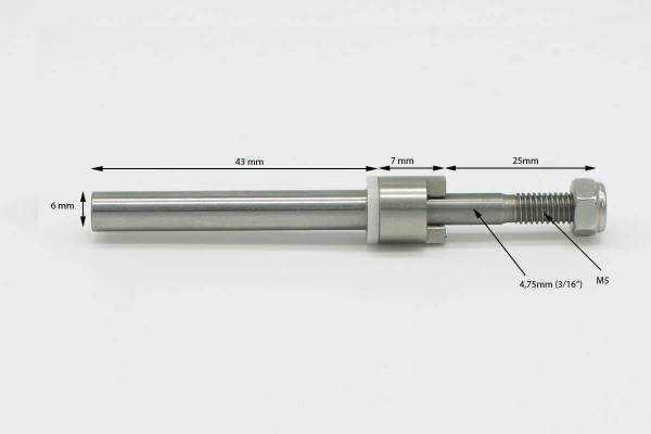 Wellenendstück Powertrimm Midi /Strut 2 für Flexwelle 4,75 und Propeller 4,75